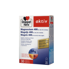 DOPPELHERZ AKTIV MAGNIJS 400+B VIT.,FOLSKĀBE tabletes N30